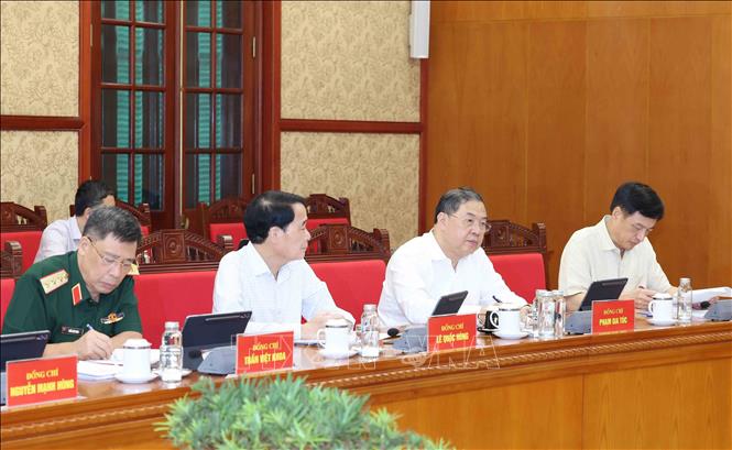 Các đại biểu tham dự buổi làm việc. Ảnh: Phương Hoa - TTXVN