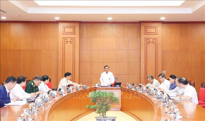 Thường trực Ban Bí thư Trần Cẩm Tú phát biểu chỉ đạo. Ảnh: Phương Hoa - TTXVN