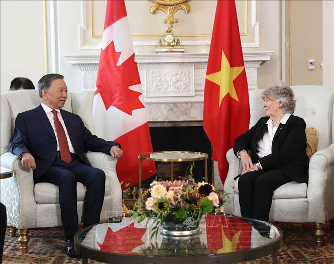 Tổng Bí thư, Chủ tịch nước Tô Lâm hội kiến với Toàn quyền Canada Louise Arbour. Ảnh: Thống Nhất – TTXVN