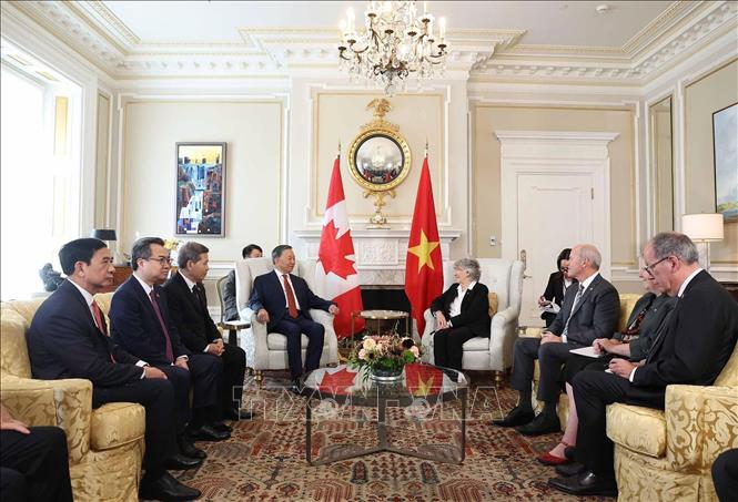 Tổng Bí thư, Chủ tịch nước Tô Lâm hội kiến với Toàn quyền Canada Louise Arbour. Ảnh: Thống Nhất – TTXVN
 