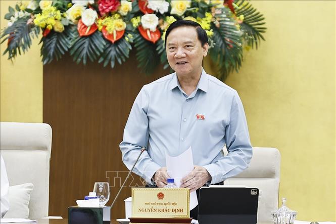 Phó Chủ tịch Quốc hội Nguyễn Khắc Định phát biểu. Ảnh: Doãn Tấn - TTXVN