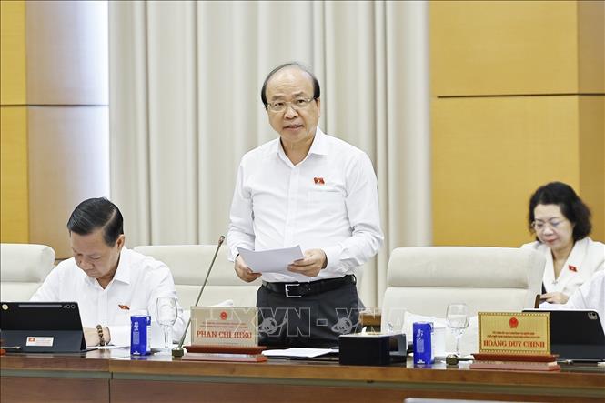 Chủ nhiệm Ủy ban Pháp luật và Tư pháp của Quốc hội Phan Chí Hiếu phát biểu. Ảnh: Doãn Tấn - TTXVN