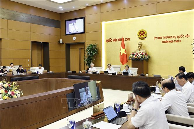 Chủ tịch Quốc hội Trần Thanh Mẫn phát biểu. Ảnh: Doãn Tấn - TTXVN