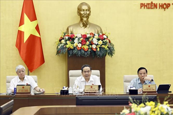 Chủ tịch Quốc hội Trần Thanh Mẫn phát biểu. Ảnh: Doãn Tấn - TTXVN