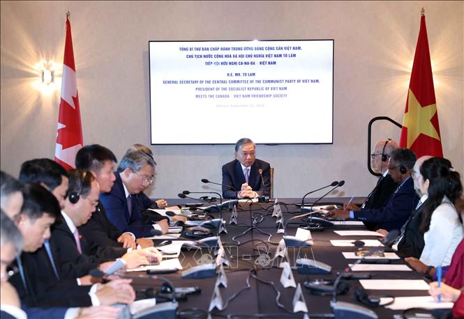 Tổng Bí thư, Chủ tịch nước Tô Lâm tiếp thành viên Hội Hữu nghị Canada - Việt Nam. Ảnh: Thống Nhất – TTXVN
