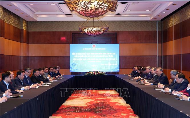 Tổng Bí thư, Chủ tịch nước Tô Lâm gặp đại diên Mạng lưới chuyên gia, nhà khoa học Việt Nam tại Canada (CVSEA). Ảnh: Thống Nhất – TTXVN