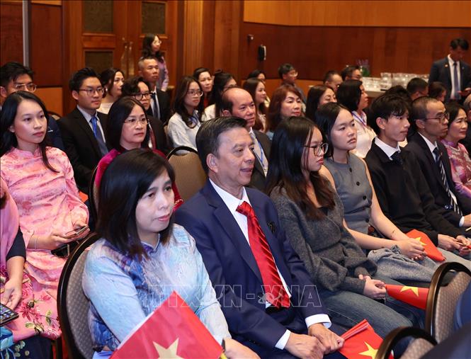 Các đại biểu tham dự buổi gặp mặt. Ảnh: Thống Nhất – TTXVN