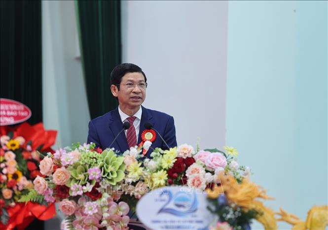 Thứ trưởng Bộ Văn hóa, Thể thao và Du lịch Hồ An Phong phát biểu tại buổi lễ. Ảnh Đặng Tuấn -TTXVN 