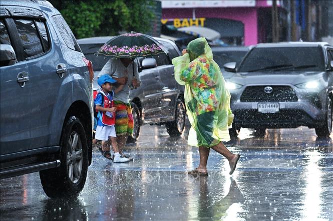 Mưa lớn tại Bangkok, Thái Lan ngày 25/9/2026. Ảnh: THX/TTXVN phát