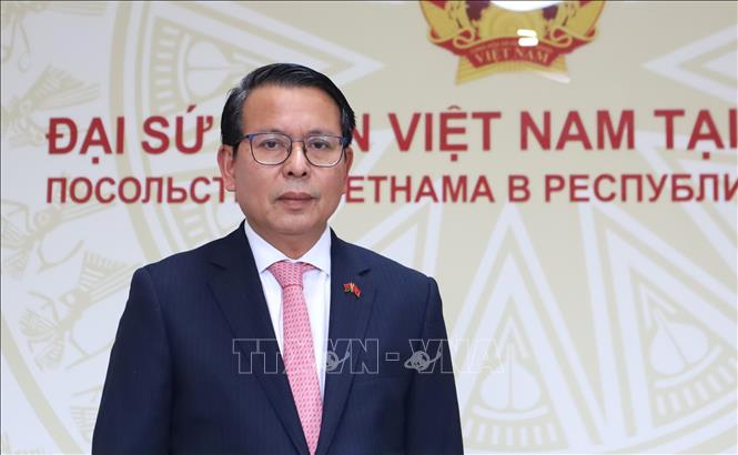 Đại sứ Việt Nam tại Belarus Nguyễn Văn Trung. Ảnh: Văn Hiếu - PV TTXVN tại Nga