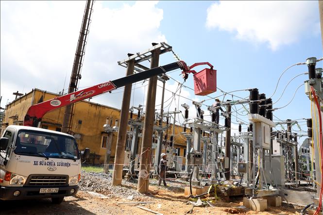 Trạm biến áp 110kV Đồng Mỏ, xã Chi Lăng, tỉnh Lạng Sơn. Ảnh: Văn Đạt - TTXVN