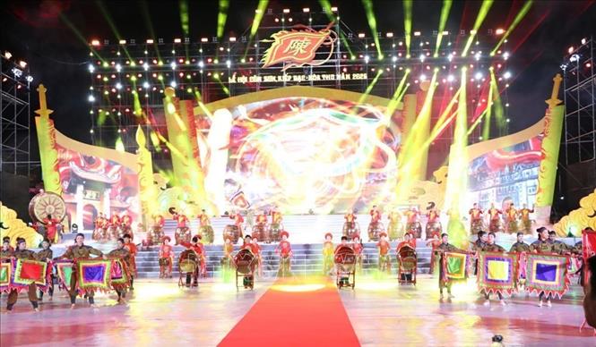 Chương trình nghệ thuật “Vạn Kiếp – Hào khí ngàn năm”. Ảnh: Mạnh Minh -TTXVN