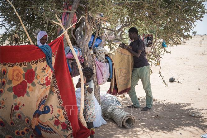 Người tị nạn Sudan tại thành phố Tine, CH Chad. Ảnh: THX/TTXVN phát