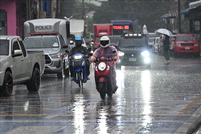 Mưa lớn tại Bangkok, Thái Lan ngày 25/9/2026. Ảnh: THX/TTXVN phát