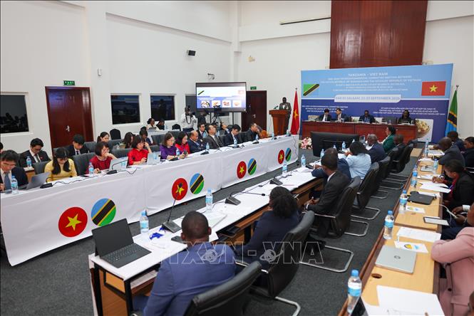 Kỳ họp Ủy ban Hỗn hợp Việt Nam - Tanzania lần thứ hai về hợp tác kinh tế, thương mại, kỹ thuật, khoa học, văn hóa và xã hội diễn ra từ ngày 21-23/9 tại thành phố Der Es Salaam, Tanzania. Ảnh: TTXVN phát