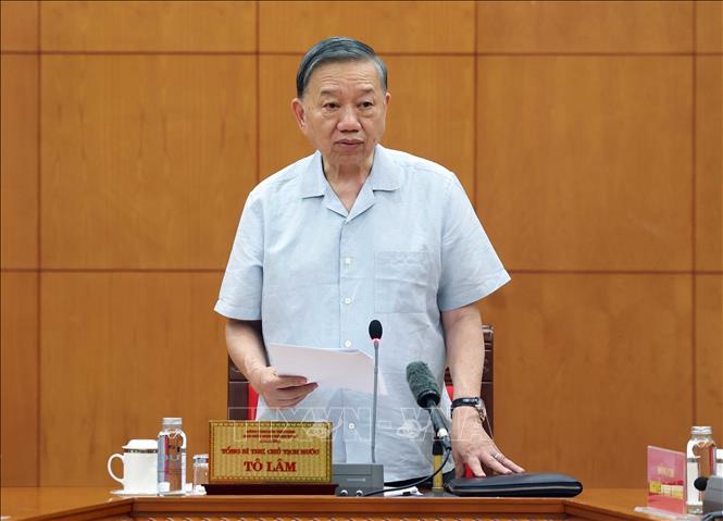 Tổng Bí thư, Chủ tịch nước Tô Lâm phát biểu chỉ đạo. Ảnh: Thống Nhất – TTXVN
