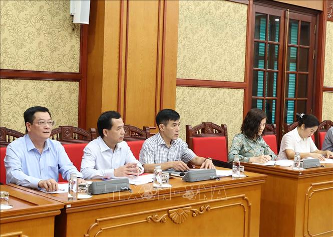 Các đại biểu tham dự buổi làm việc. Ảnh: Thống Nhất – TTXVN