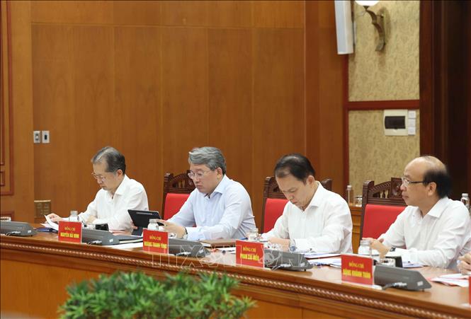 Các đại biểu tham dự buổi làm việc. Ảnh: Thống Nhất – TTXVN