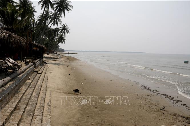 Hàng chục tấn rác thải đại dương đã được dọn dẹp, trả lại vẻ đẹp cho biển Mũi Né (Lâm Đồng). Ảnh: Nguyễn Thanh - TTXVN