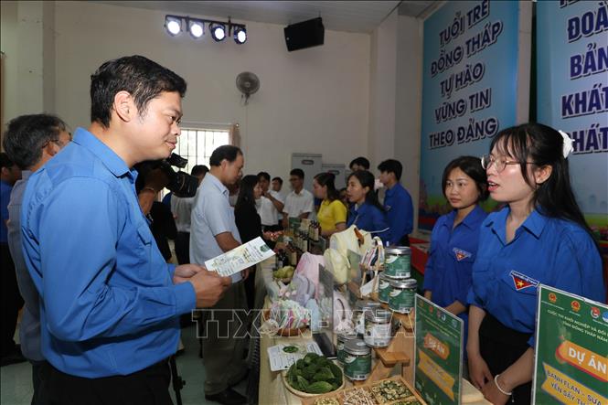 Cuộc thi Khởi nghiệp và đổi mới sáng tạo tỉnh là một trong những môi trường để thanh niên thể hiện ý tưởng khởi nghiệp. Ảnh: Hồng Thái - TTXVN