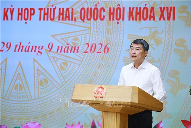 Ủy viên Bộ Chính trị, Bí thư Đảng uỷ Chính phủ, Thủ tướng Chính phủ Lê Minh Hưng phát biểu khai mạc Hội nghị Ban Thường vụ Đảng uỷ Chính phủ và Ban Thường vụ Đảng uỷ Quốc hội. Ảnh: Dương Giang – TTXVN 