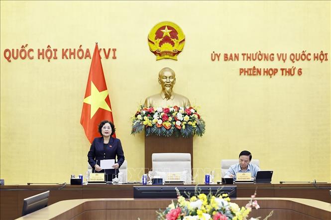 Phó Chủ tịch Quốc hội Nguyễn Thị Hồng phát biểu. Ảnh: Doãn Tấn - TTXVN