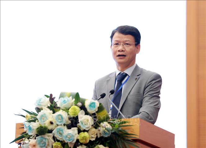 Ông Phạm Văn Quân, Phó Cục trưởng Cục Công nghiệp thuộc Bộ Công thương, tham luận tại Hội thảo. Ảnh: Tạ Toàn TTXVN