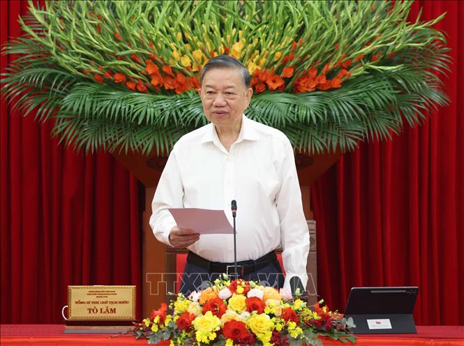 Tổng Bí thư, Chủ tịch nước Tô Lâm phát biểu chỉ đạo. Ảnh: Thống Nhất – TTXVN