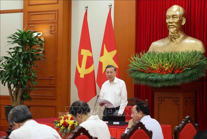 Tổng Bí thư, Chủ tịch nước Tô Lâm phát biểu chỉ đạo. Ảnh: Thống Nhất – TTXVN