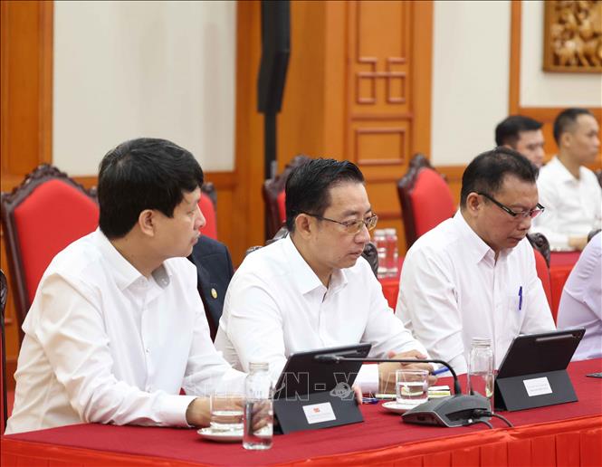 Các đại biểu tham dự cuộc làm việc. Ảnh: Thống Nhất – TTXVN