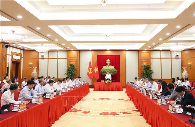 Tổng Bí thư, Chủ tịch nước Tô Lâm làm việc với Ban Chính sách, chiến lược Trung ương. Ảnh: Thống Nhất – TTXVN