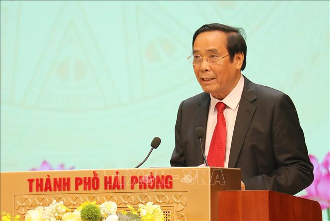 Chủ tịch Hội Người cao tuổi Việt Nam Nguyễn Thanh Bình phát biểu tại Lễ phát động. Ảnh: Hoàng Ngọc - TTXVN 