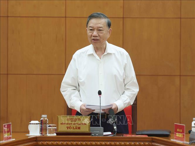 Tổng Bí thư, Chủ tịch nước Tô Lâm phát biểu chỉ đạo. Ảnh: Thống Nhất – TTXVN