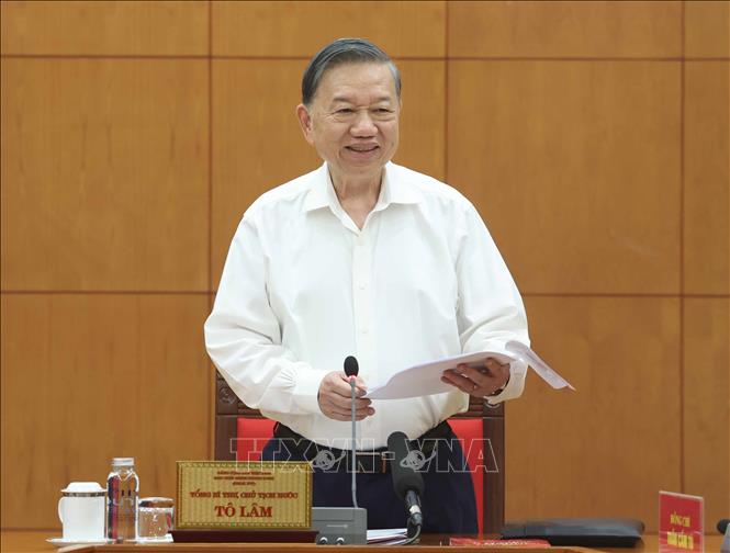 Tổng Bí thư, Chủ tịch nước Tô Lâm phát biểu chỉ đạo. Ảnh: Thống Nhất – TTXVN