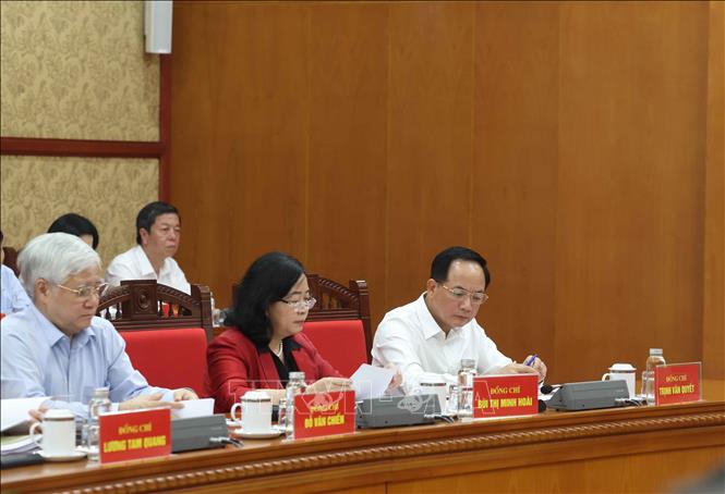 Các đại biểu tham dự cuộc làm việc. Ảnh: Thống Nhất – TTXVN