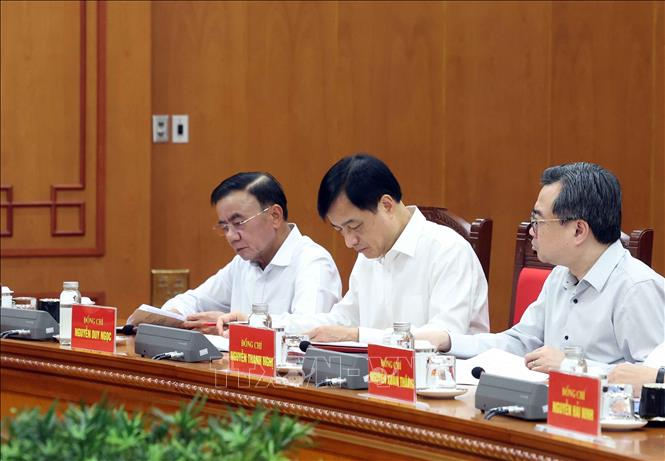 Các đại biểu tham dự cuộc làm việc. Ảnh: Thống Nhất – TTXVN