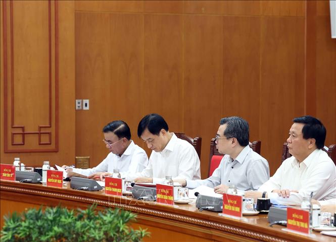 Các đại biểu tham dự cuộc làm việc. Ảnh: Thống Nhất – TTXVN