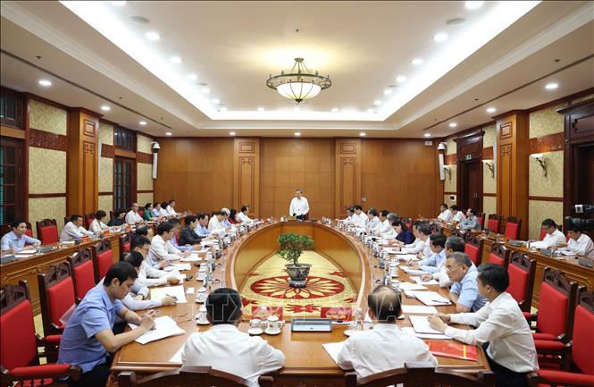 Tổng Bí thư, Chủ tịch nước Tô Lâm làm việc với Ban Tuyên giáo Trung ương. Ảnh: Thống Nhất – TTXVN