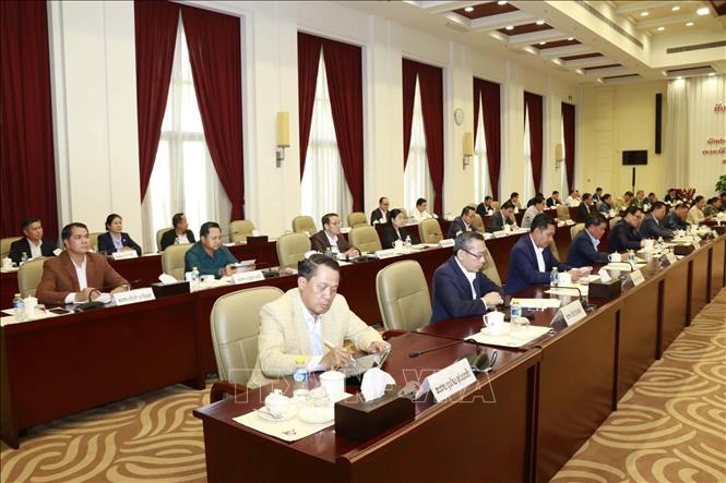 Đại biểu các ngành, địa phương tham dự Hội nghị bất thường Ban Chấp hành Trung ương Đảng Nhân dân Cách mạng Lào khóa XII. Ảnh: Xuân Tú – PV TTXVN tại Lào