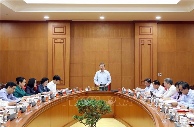 Tổng Bí thư, Chủ tịch nước Tô Lâm phát biểu chỉ đạo. Ảnh: Thống Nhất – TTXVN