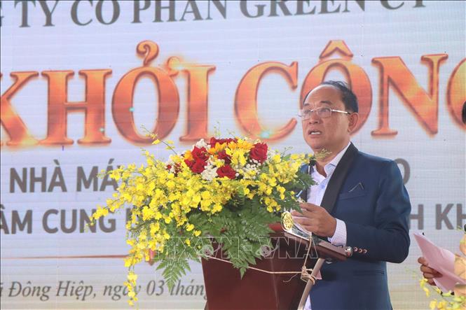 Ông Nguyễn Minh Tuấn, Tổng Giám đốc Công ty Cổ phần Green CT phát biểu Ảnh: Thu Hiền – TTXVN