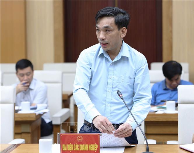 Đại diện doanh nghiệp phát biểu tại hội nghị. Ảnh: Thu Hương - TTXVN