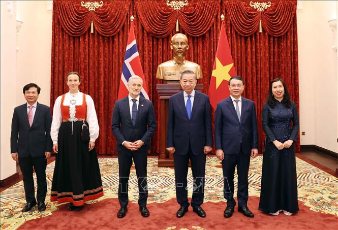 Tổng Bí thư, Chủ tịch nước Tô Lâm tiếp Đại sứ Vương quốc Na Uy Stein Iversen. Ảnh: Thống Nhất – TTXVN