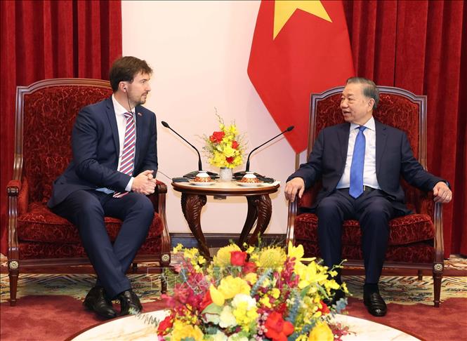 Tổng Bí thư, Chủ tịch nước Tô Lâm tiếp Đại sứ Cộng hòa Séc Lukáš Kaucký. Ảnh: Thống Nhất – TTXVN