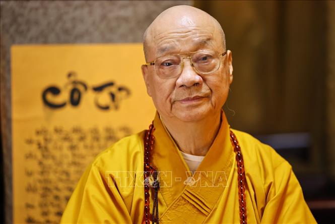 Hòa thượng Thích Thanh Nhã – Công dân Thủ đô ưu tú năm 2026. Ảnh: Minh Đức – TTXVN