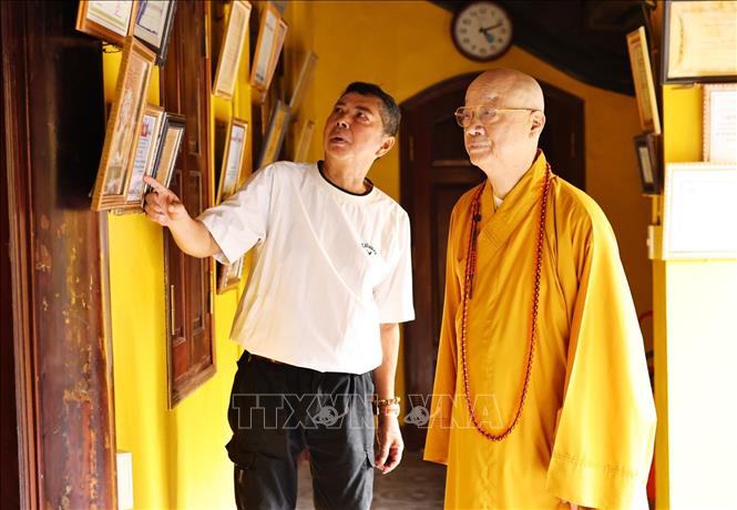 Hòa thượng Thích Thanh Nhã – Công dân Thủ đô ưu tú năm 2026. Ảnh: Minh Đức – TTXVN