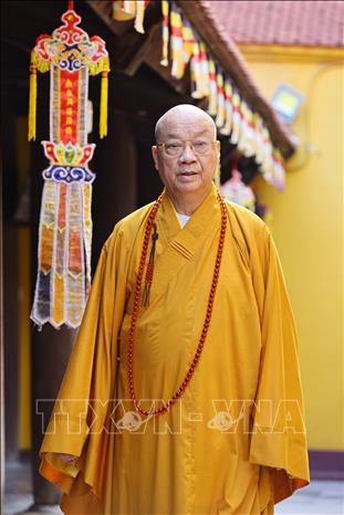 Hòa thượng Thích Thanh Nhã – Công dân Thủ đô ưu tú năm 2026. Ảnh: Minh Đức – TTXVN