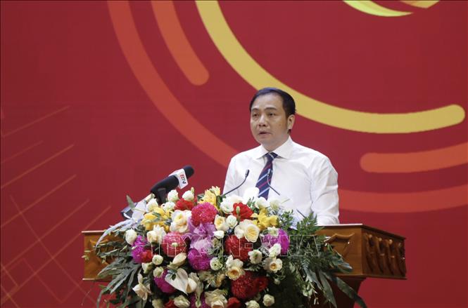 Phó  Chủ tịch UBND thành phố Bắc Ninh Đào Thanh Trường phát biểu tại Hội thảo. Ảnh: Thanh Thương- TTXVN