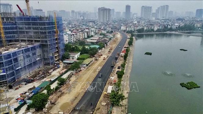Đoạn tuyến Nguyễn Trãi - Đầm Hồng thông xe kỹ thuật ngày 10/10. Ảnh: Trần Việt - TTXVN 
