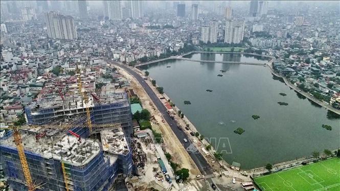 Đoạn tuyến Nguyễn Trãi - Đầm Hồng thông xe kỹ thuật ngày 10/10. Ảnh: Trần Việt - TTXVN 